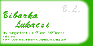 biborka lukacsi business card